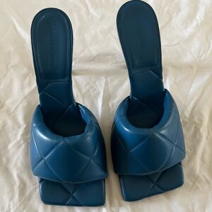Bottega Veneta Blue Quilted Heels